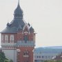 Blick vom  Rathausturm auf den Wasserturm auf dem Giersberg  