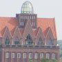 Blick vom Rathausturm auf das Nachbargebäude (Förderverein) des Naturhistorischen Museums. 