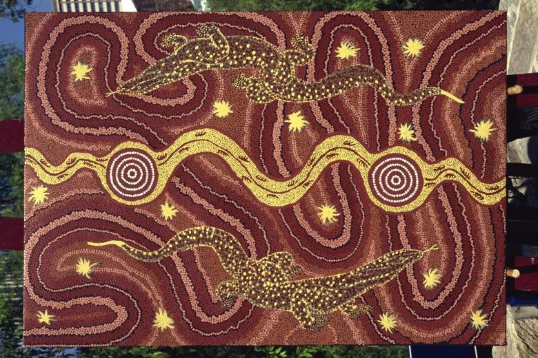 Dream-paintings-of-the-Walpiri-Tribe-of-Aborigines-Australia-Pacific