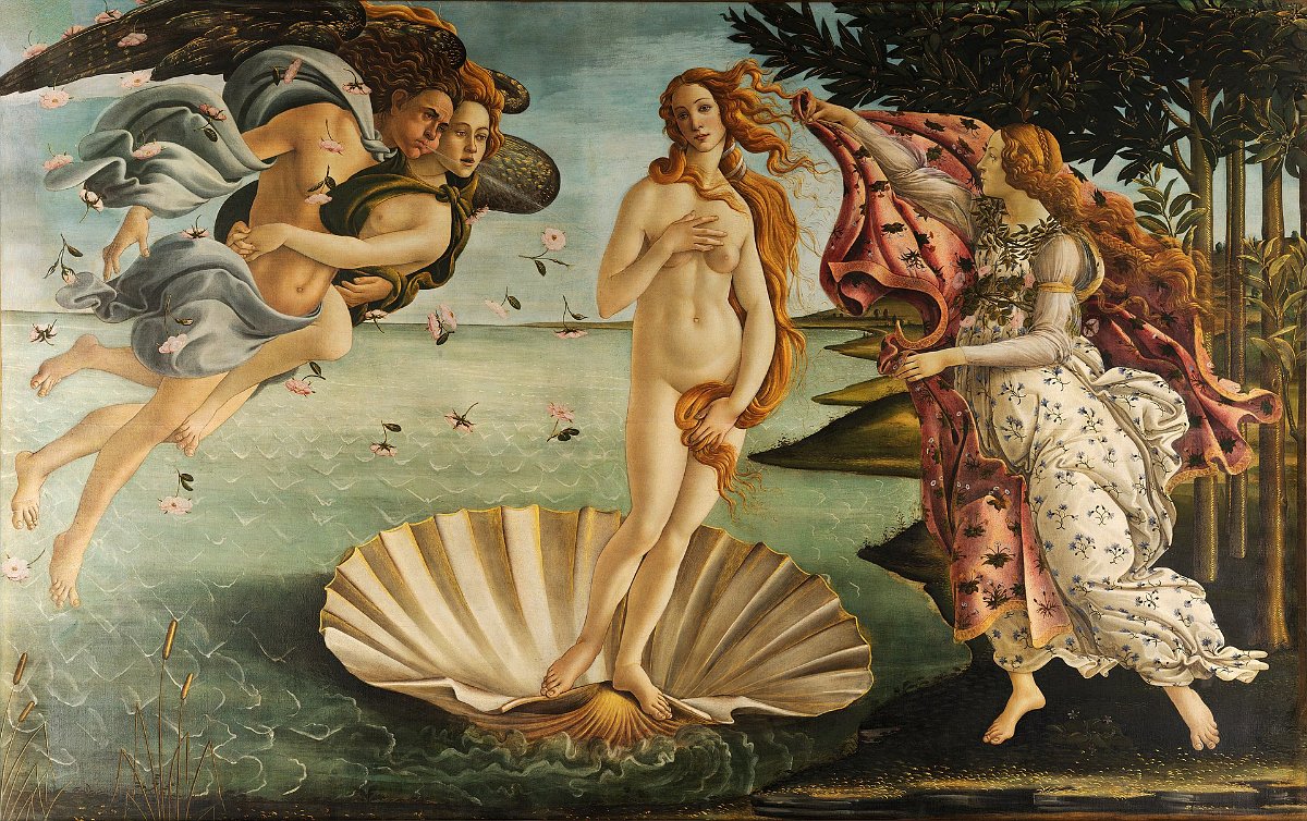 Sandro Botticell, Die Geburt der Venus, 1485/86/Uffizien