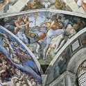 Michelangelo, Zwickel mit der ehernen Schlange, 1508 - 1512, Fresco in der Sixtinischen Kapelle in Rom